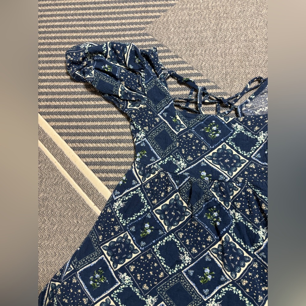 Altar'd State Blue Patterned Dress - Picture 3 of 15